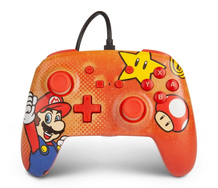 PowerA Nintendo Switch Enh Wired Controller - Mario Vintage i gruppen Elektronikk / TV-spill & tilbehør / Nintendo Switch / Tilbehør hos TP E-commerce Nordic AB (C85266)