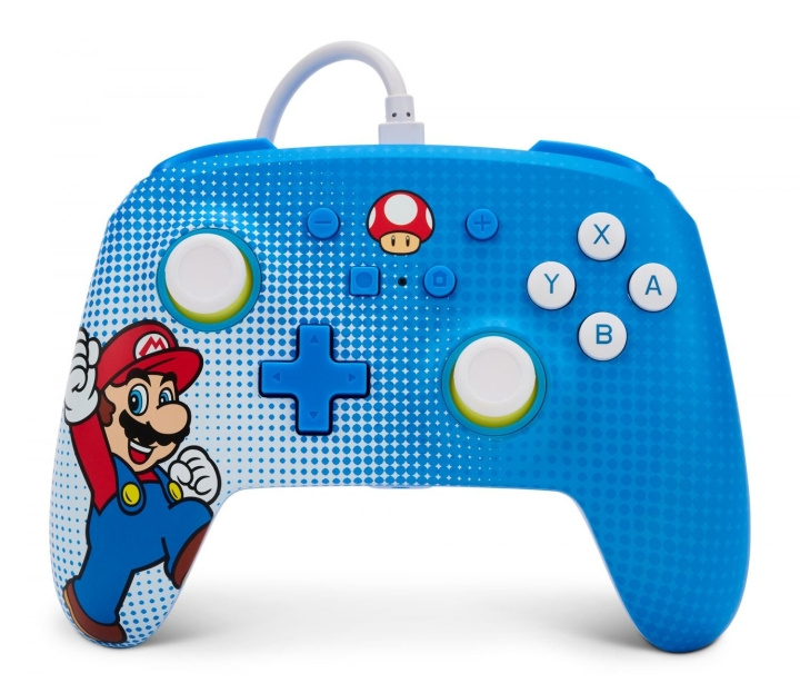 PowerA ENWIRED CONTROLLER - MARIO POP ART - Switch i gruppen Elektronikk / TV-spill & tilbehør / Nintendo Switch / Tilbehør hos TP E-commerce Nordic AB (C85413)