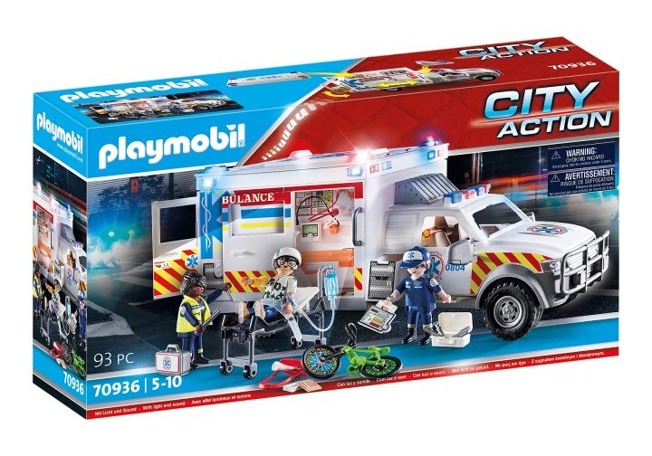 Playmobil Amerikansk ambulanse med lys og lyd (70936) i gruppen LEKER, BARN OG BABY / Leker / Lekesett hos TP E-commerce Nordic AB (C85444)