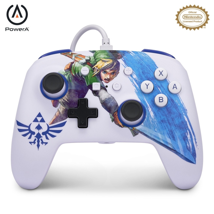 PowerA NSW ENH Wired Controller - Master Sword Attack / Nintendo Switch i gruppen Elektronikk / TV-spill & tilbehør / Nintendo Switch / Tilbehør hos TP E-commerce Nordic AB (C85474)