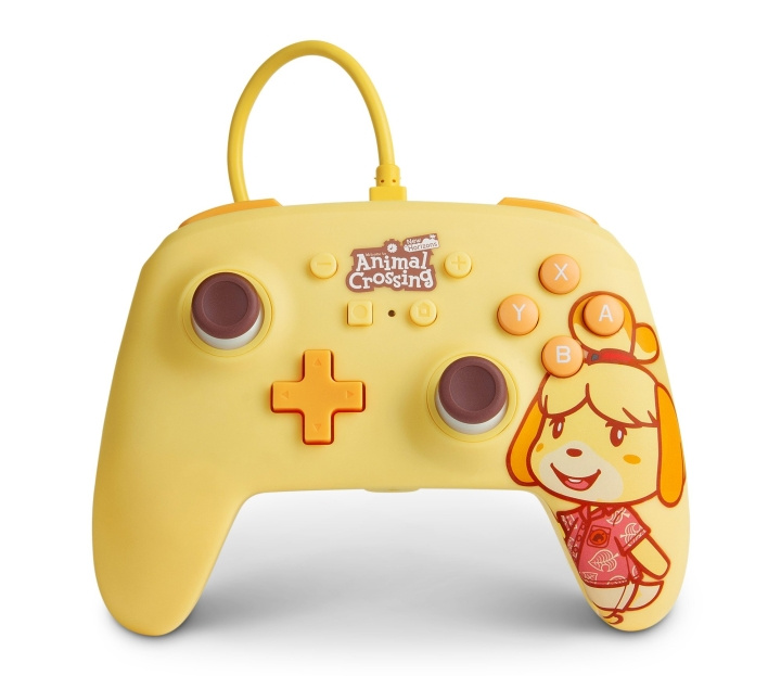 PowerA Enhanced Wired Controller For Nintendo Switch - Animal Crossing: Isabelle i gruppen Elektronikk / TV-spill & tilbehør / Nintendo Switch / Tilbehør hos TP E-commerce Nordic AB (C85484)