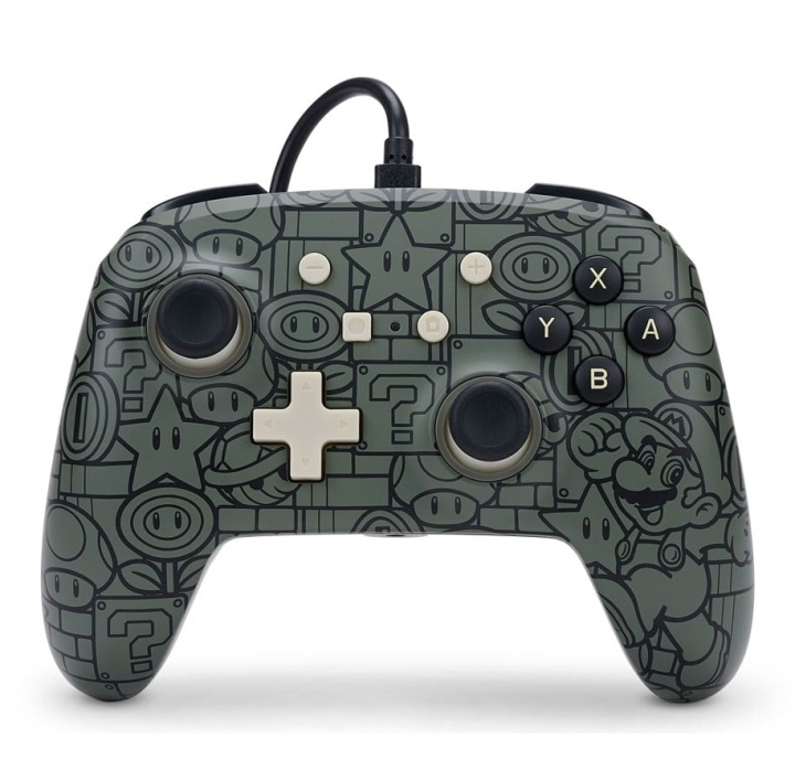 PowerA Forbedret kablet kontroller for Nintendo Switch - Power-Up Mario i gruppen Elektronikk / TV-spill & tilbehør / Nintendo Switch / Tilbehør hos TP E-commerce Nordic AB (C85487)