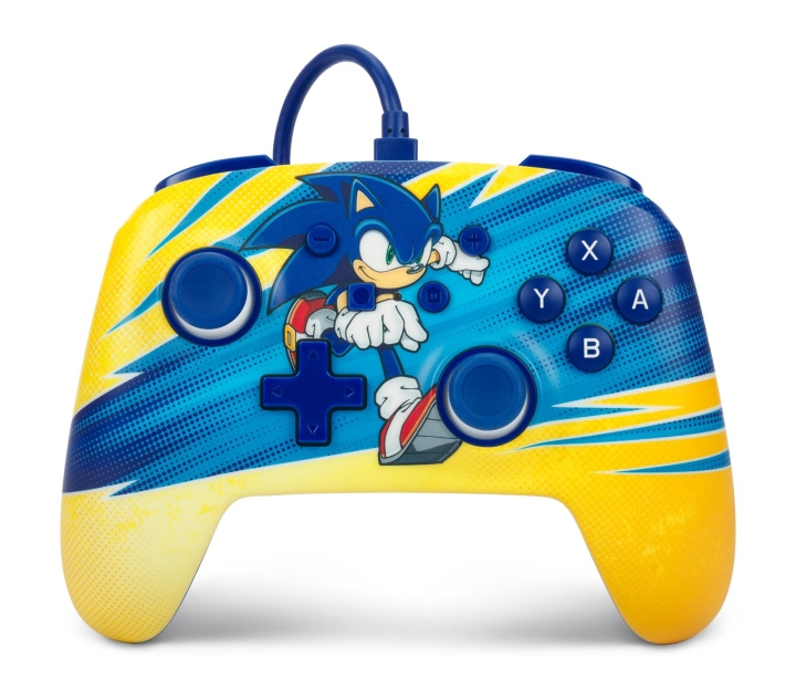 PowerA Enhanced Wired Controller for Nintendo Switch - Sonic Boost i gruppen Elektronikk / TV-spill & tilbehør / Nintendo Switch / Tilbehør hos TP E-commerce Nordic AB (C85825)