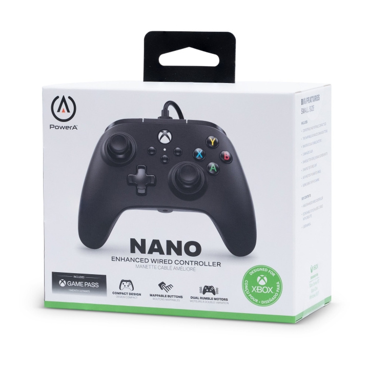 PowerA Nano Enhanced Wired Controller for Nintendo Switch - Svart i gruppen Elektronikk / TV-spill & tilbehør / Nintendo Switch / Tilbehør hos TP E-commerce Nordic AB (C85830)