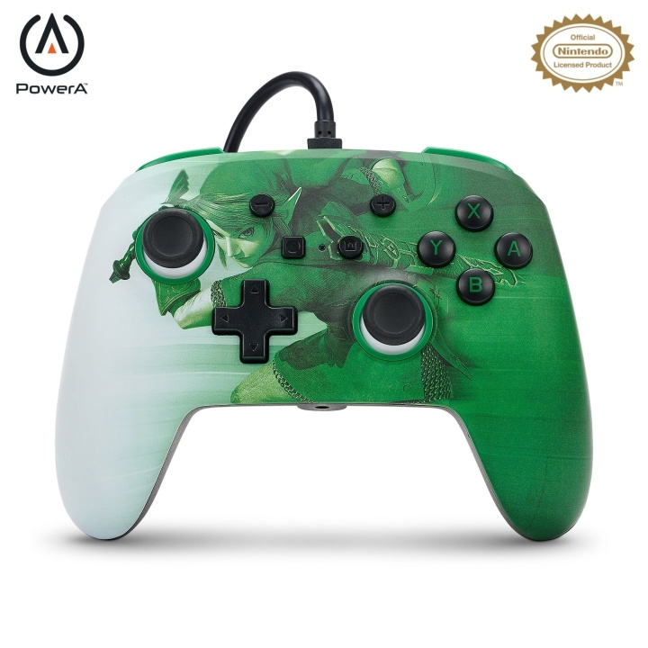 PowerA Enhanced Wired Controller - Nintendo Switch - Heroic Link i gruppen Elektronikk / TV-spill & tilbehør / Nintendo Switch / Tilbehør hos TP E-commerce Nordic AB (C86186)