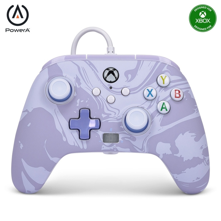 PowerA Enhanced Wired Controller - Xbox Series X/S - Lavender Swirl i gruppen Elektronikk / TV-spill & tilbehør / Xbox Series X / Tilbehør hos TP E-commerce Nordic AB (C86206)