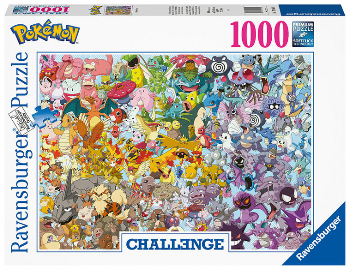Ravensburger Utfordring Pokémon 1000p - (12000460) i gruppen SPORT, FRITID & HOBBY / Hobby / Puslespill hos TP E-commerce Nordic AB (C86303)