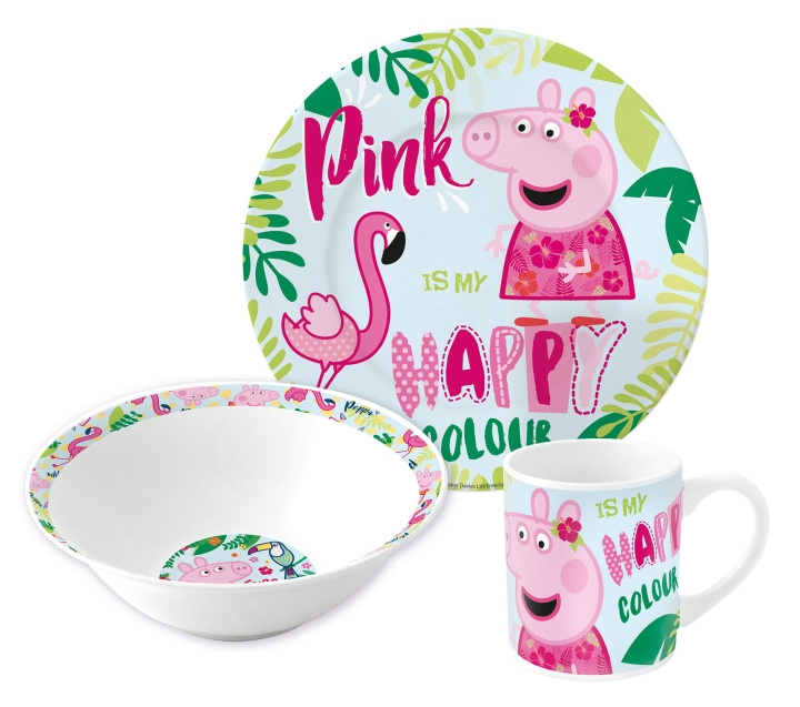 Peppa Pig Large - 3 stk. Peppa Pig Gavesett - (20165) i gruppen LEKER, BARN OG BABY / Spise & drikke / Barneserviser hos TP E-commerce Nordic AB (C86374)