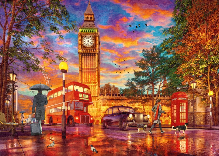 Ravensburger Puzzle Sunset At Parliament Square 1000p (12000184) i gruppen SPORT, FRITID & HOBBY / Hobby / Puslespill hos TP E-commerce Nordic AB (C86404)
