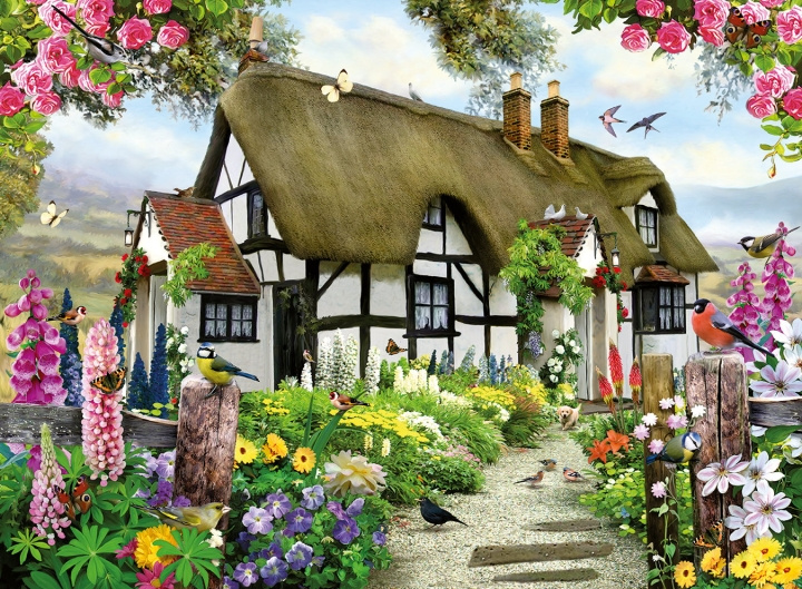 Ravensburger Puslespill Thatched Cottage 500p (12000199) i gruppen SPORT, FRITID & HOBBY / Hobby / Puslespill hos TP E-commerce Nordic AB (C86407)