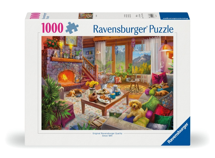 Ravensburger Puslespill Cozy Cabin 1000p (12000293) i gruppen SPORT, FRITID & HOBBY / Hobby / Puslespill hos TP E-commerce Nordic AB (C86437)