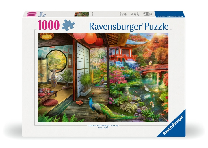 Ravensburger Puslespill Japansk hage tehus Kyoto 1000p (12000635) i gruppen SPORT, FRITID & HOBBY / Hobby / Puslespill hos TP E-commerce Nordic AB (C86464)