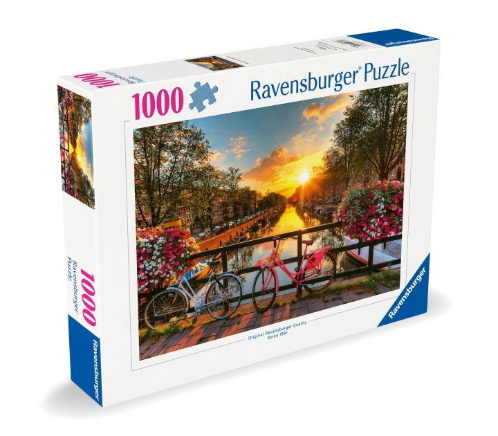 Ravensburger Puslespill Sykler i Amsterdam 1000p (12000662) i gruppen SPORT, FRITID & HOBBY / Hobby / Puslespill hos TP E-commerce Nordic AB (C86466)