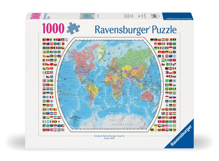 Ravensburger Puslespill Politisk verdenskart 1000p (12000664) i gruppen SPORT, FRITID & HOBBY / Hobby / Puslespill hos TP E-commerce Nordic AB (C86467)