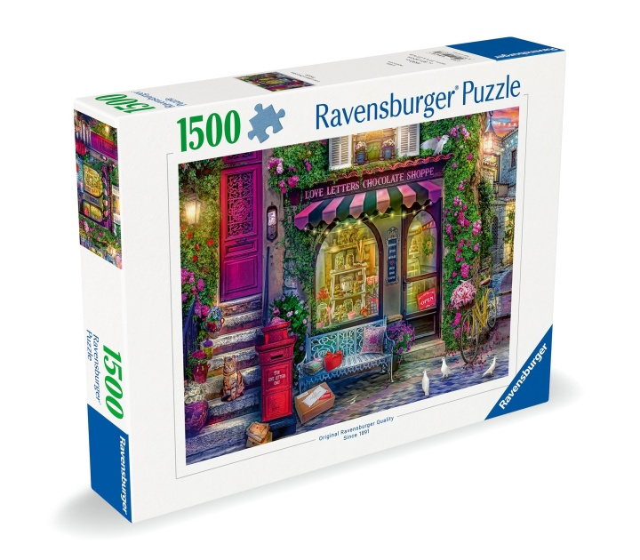Ravensburger Puslespill Love Letters Chocolate Shop 1500p (12000737) i gruppen SPORT, FRITID & HOBBY / Hobby / Puslespill hos TP E-commerce Nordic AB (C86478)