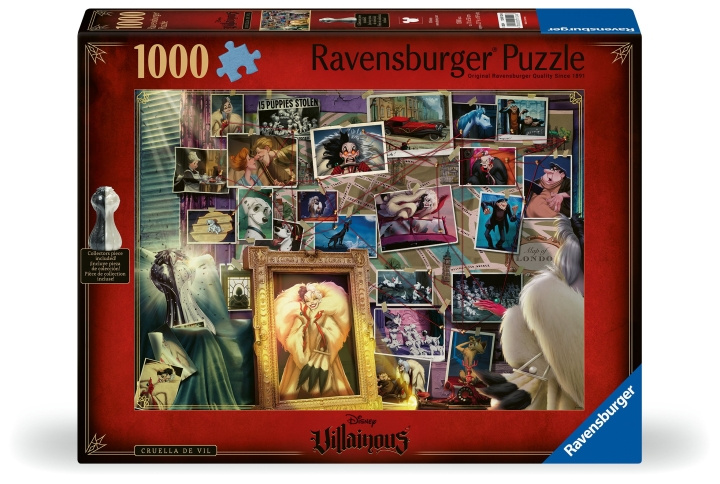 Ravensburger Puslespill Villainous Cruella de Vil 1000p (12001124) i gruppen SPORT, FRITID & HOBBY / Hobby / Puslespill hos TP E-commerce Nordic AB (C86591)
