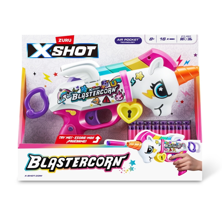 X-Shot Blastercorn Enhjørning Hjerteknuser - (36729) i gruppen LEKER, BARN OG BABY / Leker / Actionspill hos TP E-commerce Nordic AB (C86645)