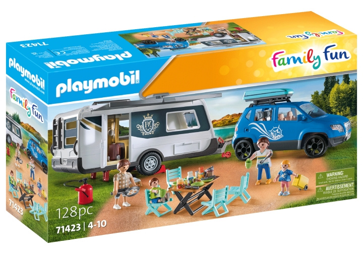 Playmobil Campingvogn med bil (71423) i gruppen LEKER, BARN OG BABY / Leker / Lekesett hos TP E-commerce Nordic AB (C86715)
