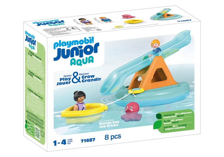 Playmobil JUNIOR AQUA: Vannhuske med båt (71687) i gruppen LEKER, BARN OG BABY / Uteleker / Badeleker hos TP E-commerce Nordic AB (C86722)