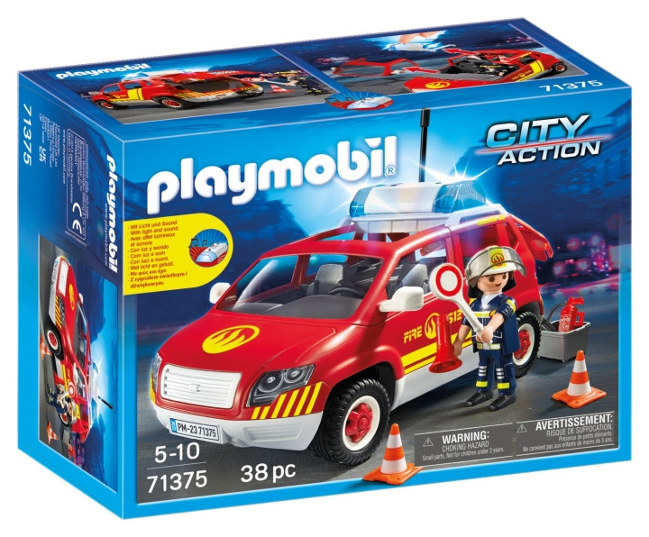 Playmobil Brannsjefens bil med lys og lyd (71375) i gruppen LEKER, BARN OG BABY / Leker / Lekesett hos TP E-commerce Nordic AB (C86724)