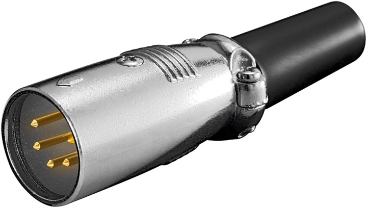 Goobay Mikrofonplugg, 5-polet med gullbelagte kontakter og skrudd kabelavlastning i gruppen Elektronikk / Lyd & Bilde / Håndholdte mikrofoner hos TP E-commerce Nordic AB (C86824)