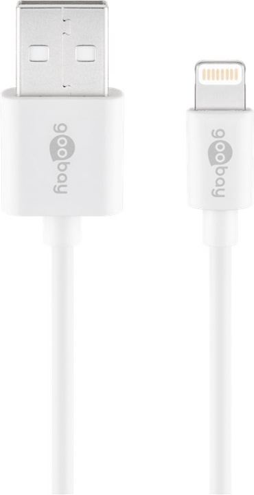Goobay Lightning USB-kabel for lading og synkronisering, 1 m, hvit MFi-kabel for Apple iPhone/iPad i gruppen SMARTTELEFON & NETTBRETT / Ladere og Kabler / Kabler / Kabler Lightning hos TP E-commerce Nordic AB (C86855)