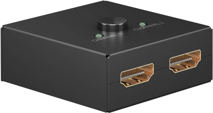 Goobay Manuell HDMI™-bryter 2 til 1 (4K @ 30 Hz) for å bytte mellom 2x HDMI™-enheter koblet til 1x HDMI™-skjerm i gruppen Datautstyr / Kabler og adaptere / HDMI/VGA/DVI-switcher hos TP E-commerce Nordic AB (C86860)