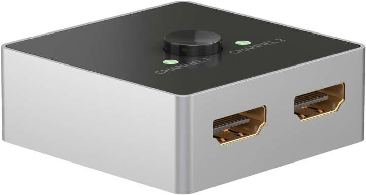 Goobay Manuell HDMI™-bryter 2 til 1 (4K @ 60 Hz) for å bytte mellom 2x HDMI™-enheter koblet til 1x HDMI™-skjerm i gruppen Datautstyr / Kabler og adaptere / HDMI/VGA/DVI-switcher hos TP E-commerce Nordic AB (C86861)