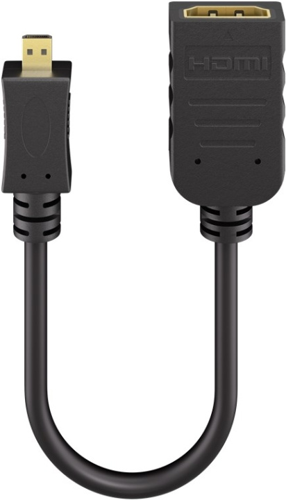 Goobay Micro HDMI™ / HDMI™-adapter, 4K/60 Hz HDMI™ Micro Connector (Type D) > HDMI™ Socket (Type A) i gruppen Elektronikk / Kabler og adaptere / HDMI / Adaptere hos TP E-commerce Nordic AB (C86865)
