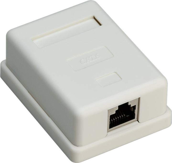 Goobay 1-port RJ45 koblingsboks, CAT 6, STP, hvit skjermet i gruppen Datautstyr / Kabler og adaptere / Nettverk / Adaptere og koblinger hos TP E-commerce Nordic AB (C86922)