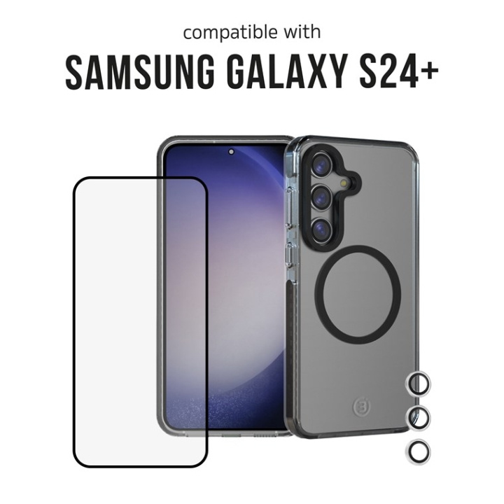 3SIXT 4in1 Protection Bundle mobilskall, skjermbeskytter, kamerabeskytter og stressfri applikator, kompatibel med Samsung Galaxy S24+, gjennomsiktig i gruppen SMARTTELEFON & NETTBRETT / Mobilbeskyttelse / Samsung hos TP E-commerce Nordic AB (C86930)