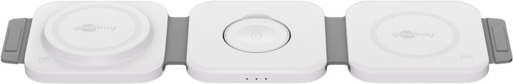 Goobay 3in1 trådløs lader, sammenleggbar, 15 W trådløs lading av opptil 3 enheter samtidig i gruppen SMARTTELEFON & NETTBRETT / Ladere og Kabler / Trådløs lader QI hos TP E-commerce Nordic AB (C86938)