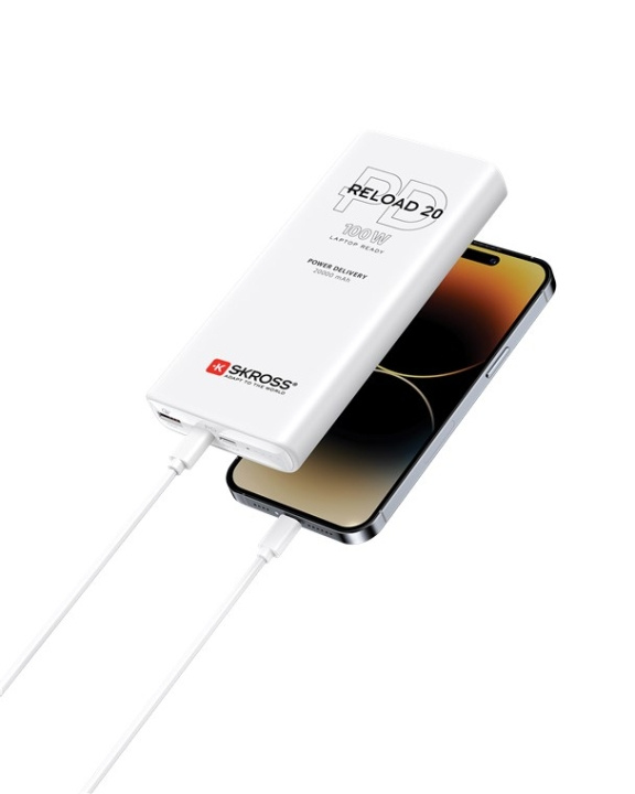 SKROSS Powerbank Reload 20 PD 100 W praktisk ekstrabatteri med Power Delivery og Quick Charge for hurtiglading i gruppen SMARTTELEFON & NETTBRETT / Ladere og Kabler / Powerbanks hos TP E-commerce Nordic AB (C87021)
