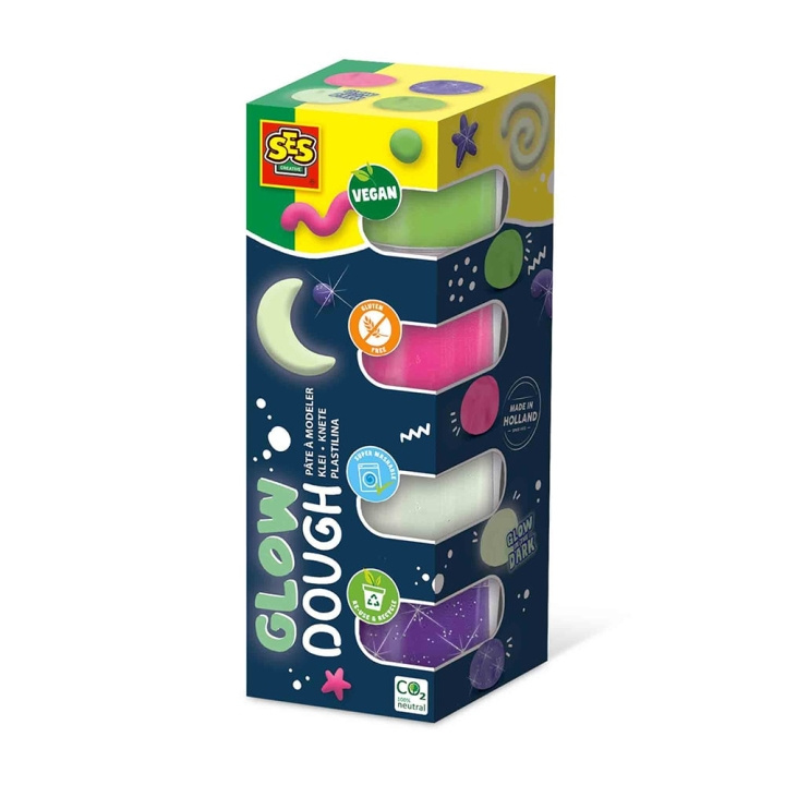 SES Creative Deig - Feel Good Glow 4x90gr - (S00516) i gruppen LEKER, BARN OG BABY / Leker / Lek leire, lek sand og tilbehør hos TP E-commerce Nordic AB (C88052)