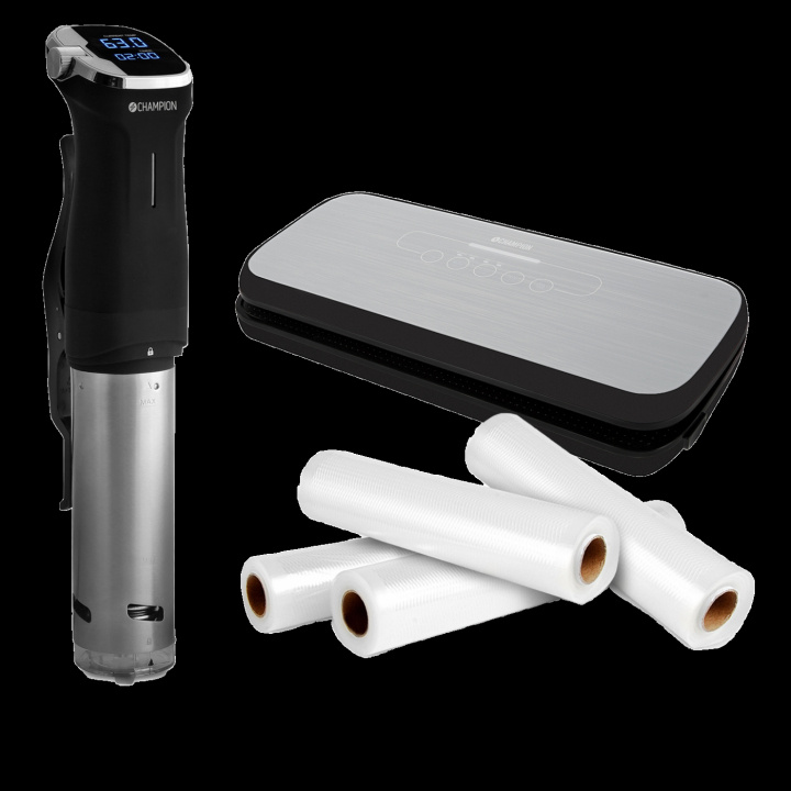 Champion Sous vide-pakke m. vakuumpakker Fresh & 4 ruller i gruppen HJEM, HUS OG HAGE / Husholdningsapparater / Sous Vide hos TP E-commerce Nordic AB (C88222)