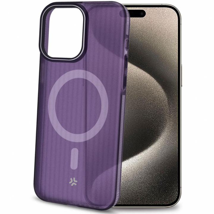 Celly Magsuit MagSafe-kompatibelt skall iPhone 16 semi-transparent Lilla i gruppen SMARTTELEFON & NETTBRETT / Mobilbeskyttelse / Apple / iPhone 16 hos TP E-commerce Nordic AB (C88243)