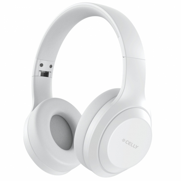 Celly Wavebeat trådløse over-ear-hodetelefoner - hvite i gruppen Elektronikk / Lyd & Bilde / Hodetelefoner & Tilbehør / Hodetelefoner hos TP E-commerce Nordic AB (C88255)