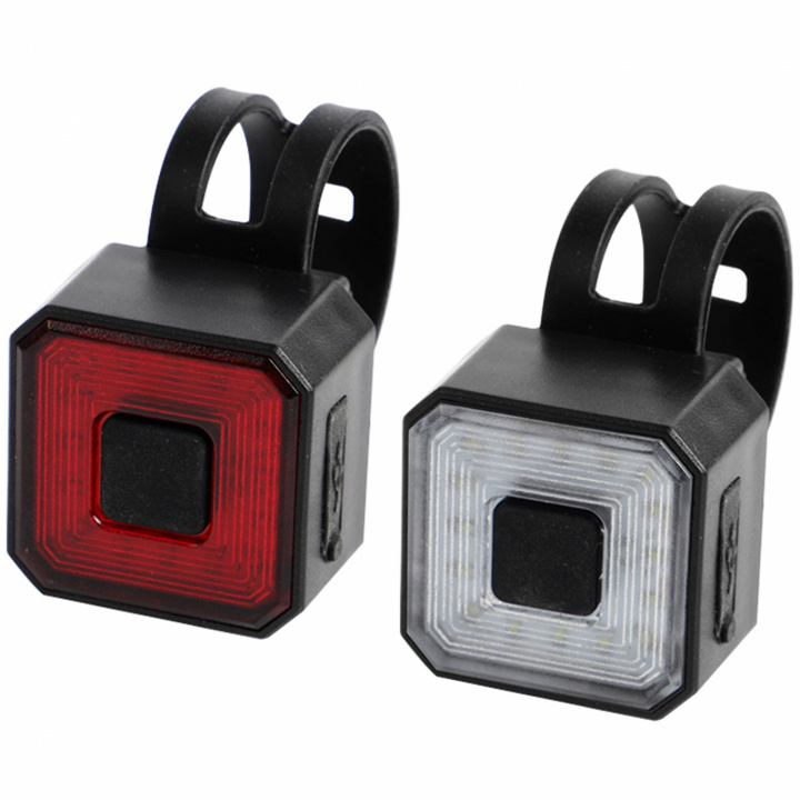Atom Oppladbare sykkellys Square 50 lm i gruppen SPORT, FRITID & HOBBY / Sportsutstyr / Sykkeltilbehør / Sykkellys hos TP E-commerce Nordic AB (C88262)