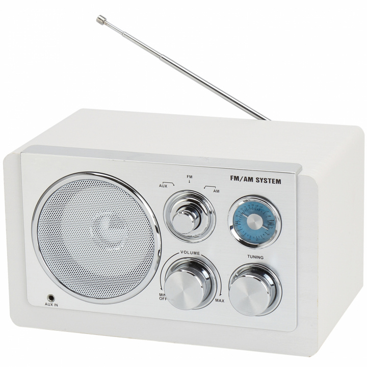 Denver AM/FM analog radio Hvit i gruppen Elektronikk / Lyd & Bilde / Hjemmekino, HiFi og bærbar / Radio & Vekkerklokker / Radio hos TP E-commerce Nordic AB (C88268)