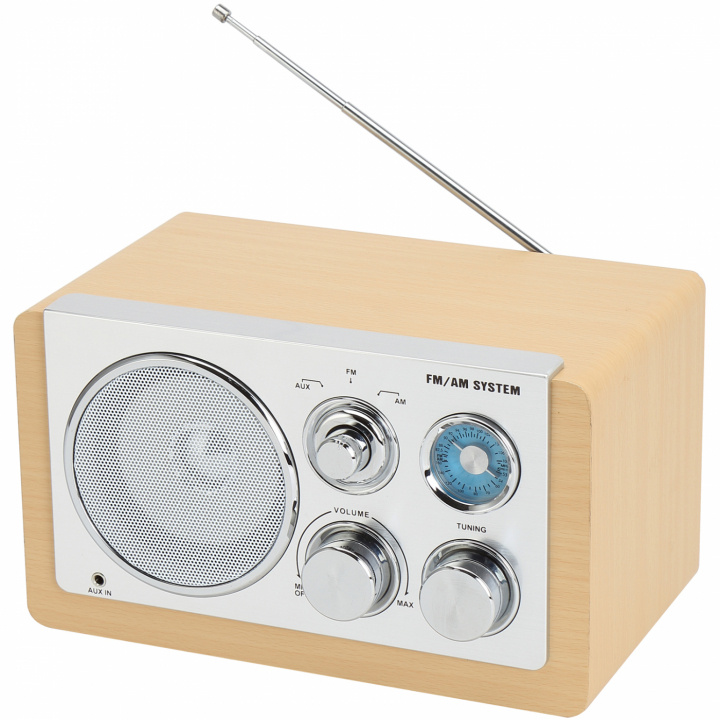 Denver AM/FM analog radio Lyst treverk i gruppen Elektronikk / Lyd & Bilde / Hjemmekino, HiFi og bærbar / Radio & Vekkerklokker / Radio hos TP E-commerce Nordic AB (C88269)