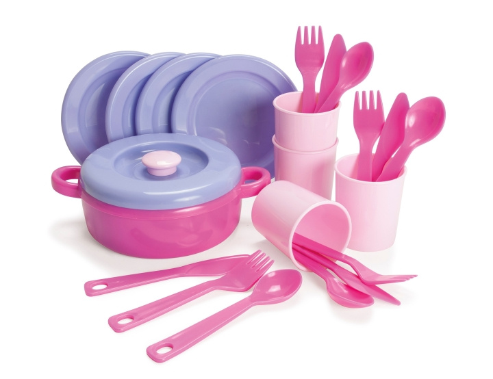 Dantoy Middagssett, Rosa (4397) i gruppen LEKER, BARN OG BABY / Leker / Lite hjem & rollespill hos TP E-commerce Nordic AB (C88958)
