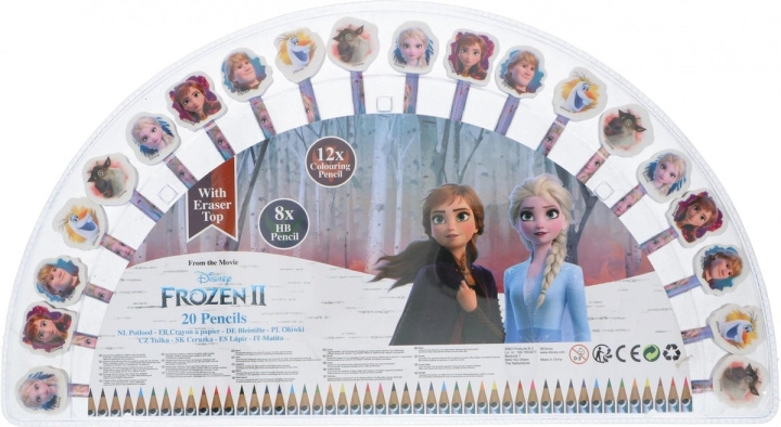 Disney Lisensiering for barn - Disney Frozen - 20-pakning blyanter med viskelær (017407020) i gruppen LEKER, BARN OG BABY / Leker / Tegne & regne hos TP E-commerce Nordic AB (C90197)