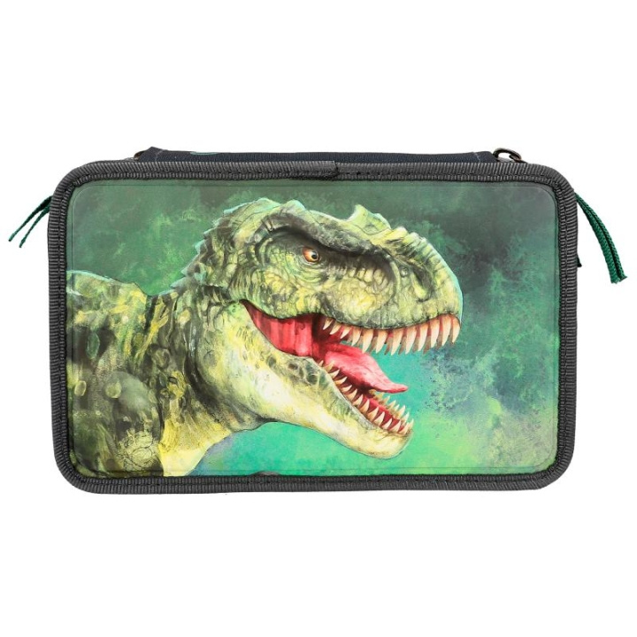 Dino World Trippel pennalhus - grønt med 3D-effekt - ( 0412475 ) i gruppen LEKER, BARN OG BABY / Leker / Penal hos TP E-commerce Nordic AB (C90269)