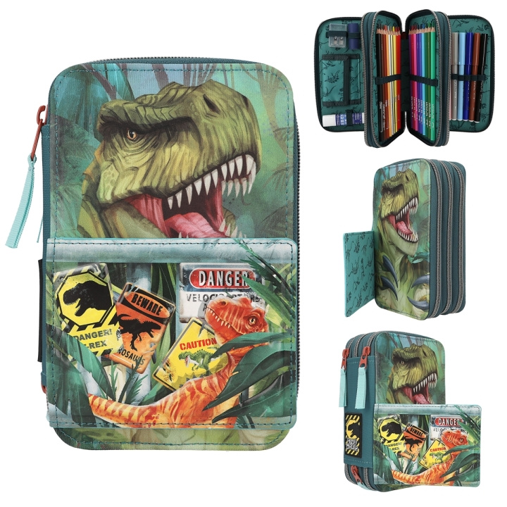 Dino World Trippel pennalhus fare ( 0411757 ) i gruppen LEKER, BARN OG BABY / Leker / Penal hos TP E-commerce Nordic AB (C90428)