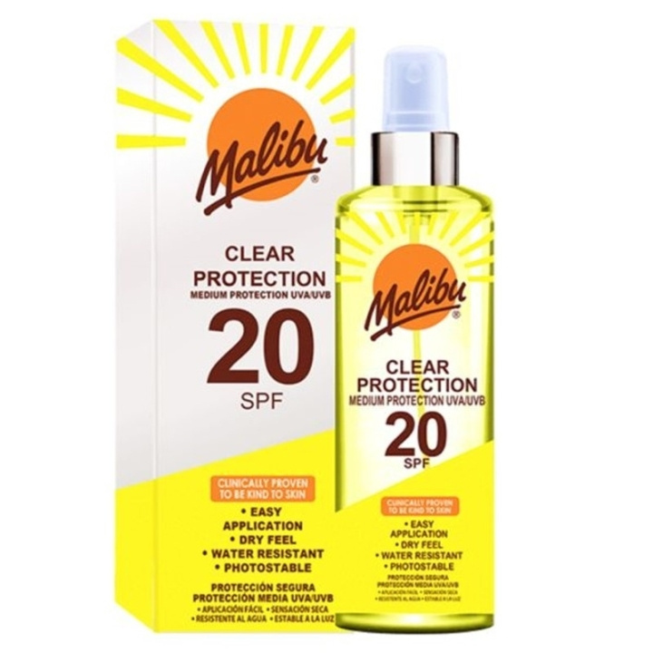 Malibu Clear Protection Spray SPF20 250 ml i gruppen HELSE OG SKJØNNHET / Hudpleie / Soling / Solkrem hos TP E-commerce Nordic AB (C90781)