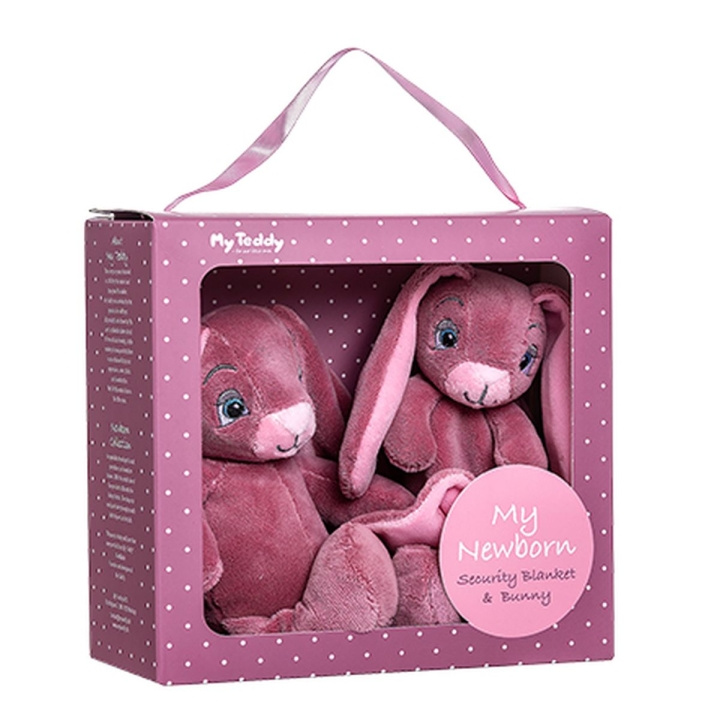 My Teddy Gaveeske - dyne og liten kanin - Rosa (28-NBPG-1) i gruppen LEKER, BARN OG BABY / Babyleker (0-3 år) / Kosedyr hos TP E-commerce Nordic AB (C91274)