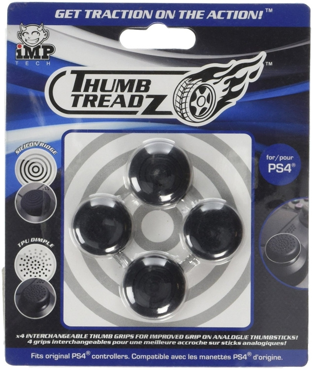 iMP TECH Trigger Treadz: Thumb Treadz 4-Pack (PS4) i gruppen Elektronikk / TV-spill & tilbehør / Sony PlayStation 4 / Tilbehør hos TP E-commerce Nordic AB (C92405)