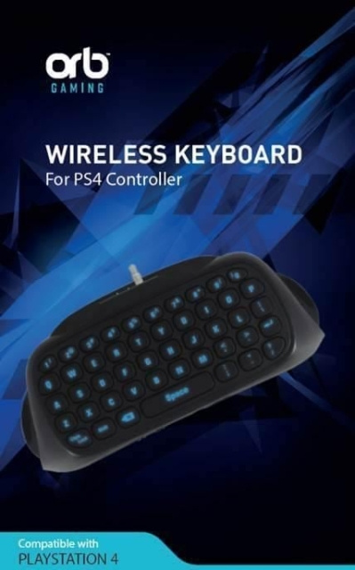 ORB Playstation 4 Controller Keyboard Blue Blacklit i gruppen Elektronikk / TV-spill & tilbehør / Sony PlayStation 4 / Tilbehør hos TP E-commerce Nordic AB (C92416)