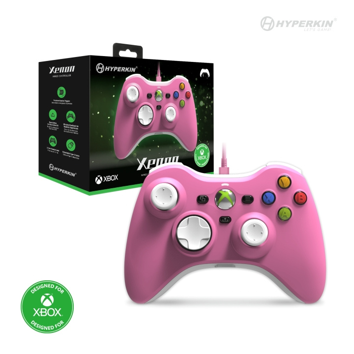Hyperkin Xenon kablet kontroller - Xbox X - S/Xbox1/PC (rosa) i gruppen Elektronikk / TV-spill & tilbehør / Xbox Series X / Tilbehør hos TP E-commerce Nordic AB (C93078)