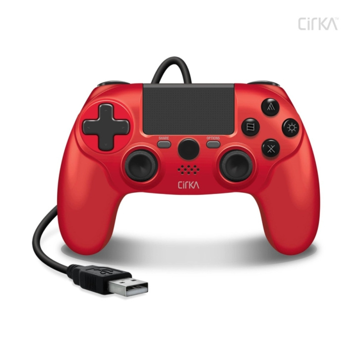 Hyperkin Nuforce kablet kontroller for PS4/ PC/Mac (rød) i gruppen Elektronikk / TV-spill & tilbehør / Sony PlayStation 4 / Tilbehør hos TP E-commerce Nordic AB (C93088)
